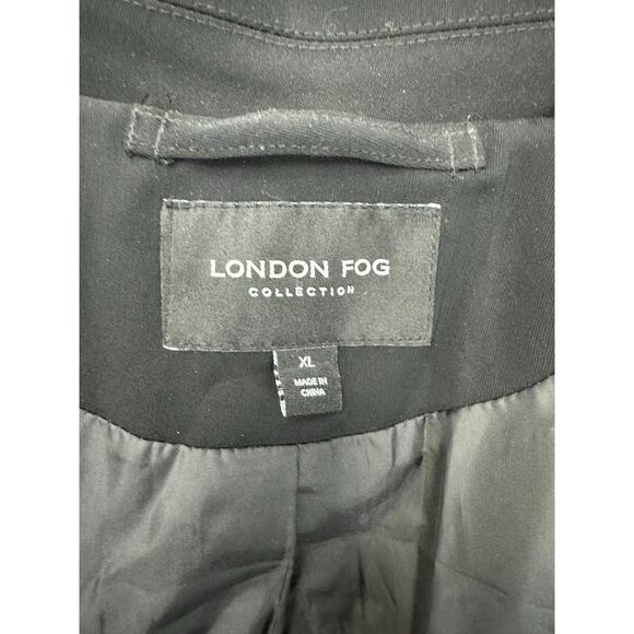 London Fog Collection Black Trench Jacket XL - Picture 7 of 7